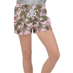 Fern Pink Women s Velour Lounge Shorts by snowwhitegirl