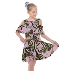 Fern Pink Kids  Shoulder Cutout Chiffon Dress by snowwhitegirl