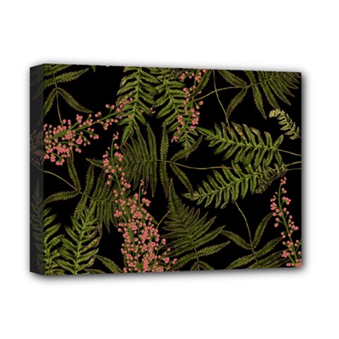 Fern Black Deluxe Canvas 16  X 12  (stretched)  by snowwhitegirl