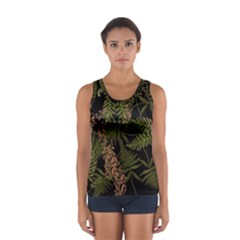 Fern Black Sport Tank Top  by snowwhitegirl