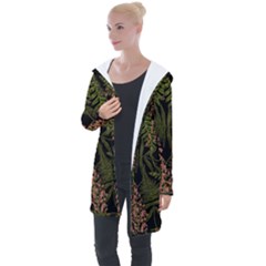 Fern Black Longline Hooded Cardigan