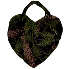 Fern Black Giant Heart Shaped Tote