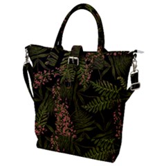 Fern Black Buckle Top Tote Bag