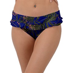 Fern Blue Frill Bikini Bottom