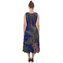 Fern Blue Midi Tie-Back Chiffon Dress View2