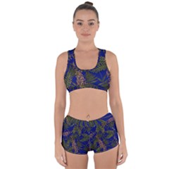 Fern Blue Racerback Boyleg Bikini Set by snowwhitegirl