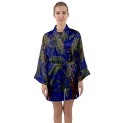 Fern Blue Long Sleeve Kimono Robe by snowwhitegirl