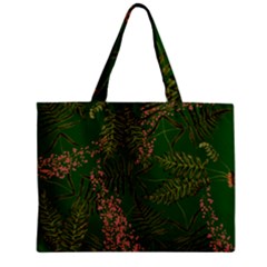 Fern Dark Green Zipper Mini Tote Bag by snowwhitegirl