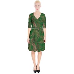 Fern Dark Green Wrap Up Cocktail Dress by snowwhitegirl