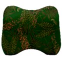 Fern Dark Green Velour Head Support Cushion View1