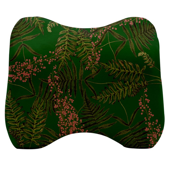 Fern Dark Green Velour Head Support Cushion