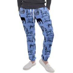 Dog Pattern Blue Men s Jogger Sweatpants