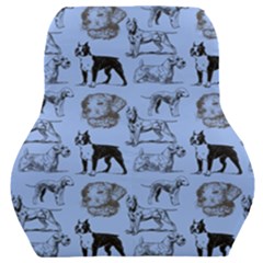 Dog Pattern Blue Car Seat Back Cushion  by snowwhitegirl