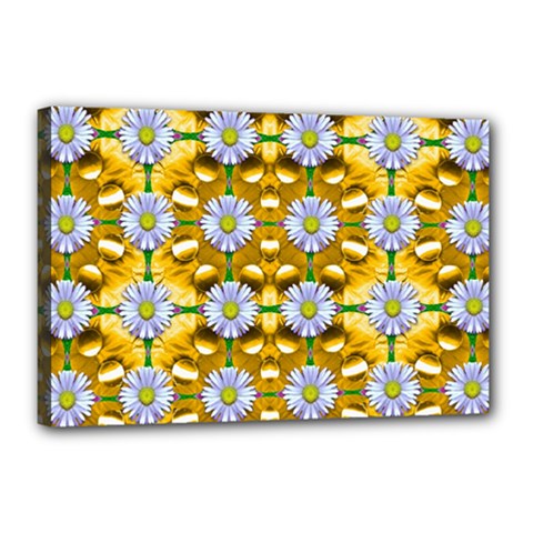 Summer Decorative Festive Canvas 18  X 12  (stretched) by pepitasart