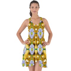 Summer Decorative Festive Show Some Back Chiffon Dress by pepitasart