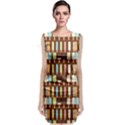 Candy Popsicles Brown Sleeveless Velvet Midi Dress View1