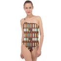 Candy Popsicles Brown Classic One Shoulder Swimsuit View1