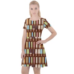 Candy Popsicles Brown Cap Sleeve Velour Dress 