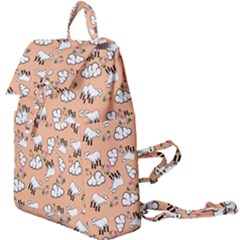 Vintage Lamb Pattern Peach Buckle Everyday Backpack