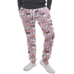 Vintage Lamb Pattern Pink Men s Jogger Sweatpants