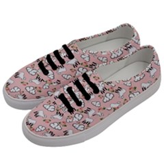 Vintage Lamb Pattern Pink Men s Classic Low Top Sneakers