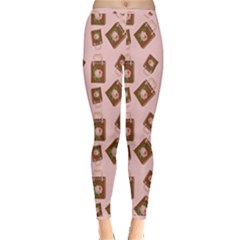 Shopping Bag Pattern Pink Inside Out Leggings