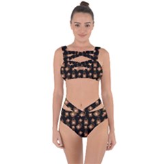 Shopping Bag Pattern Black Bandaged Up Bikini Set  by snowwhitegirl