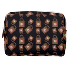 Shopping Bag Pattern Black Make Up Pouch (medium)