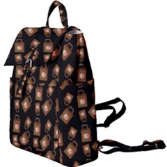 Shopping Bag Pattern Black Buckle Everyday Backpack