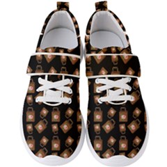 Shopping Bag Pattern Black Men s Velcro Strap Shoes