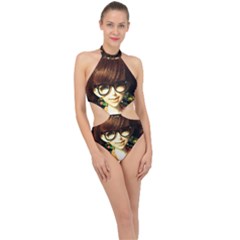 Olivia In The Fields Halter Side Cut Swimsuit