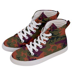 Camouflage Orange Men s Hi-top Skate Sneakers