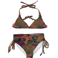 Camouflage Orange Kids  Classic Bikini Set