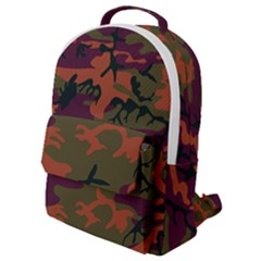 Camouflage Orange Flap Pocket Backpack (small)