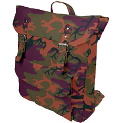 Camouflage Orange Buckle Up Backpack