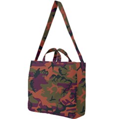 Camouflage Orange Square Shoulder Tote Bag