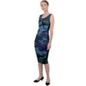 Camouflage Blue Sleeveless Pencil Dress View2