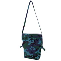 Camouflage Blue Folding Shoulder Bag