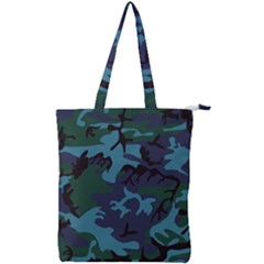 Camouflage Blue Double Zip Up Tote Bag by snowwhitegirl