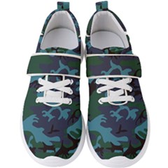 Camouflage Blue Men s Velcro Strap Shoes