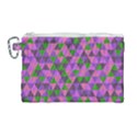 Retro Pink Purple Geometric Pattern Canvas Cosmetic Bag (Large) View1