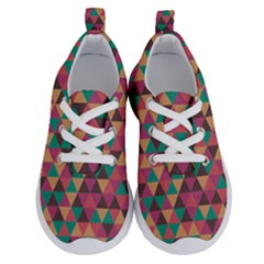 Retro Orange Green Geometric Pattern Running Shoes