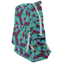 Retro Teal Green Geometric Pattern Travelers  Backpack