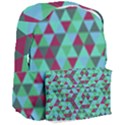 Retro Teal Green Geometric Pattern Giant Full Print Backpack View3