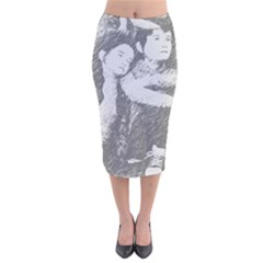 Kids Velvet Midi Pencil Skirt