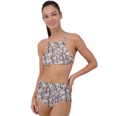 Vintage Singing Heads High Waist Tankini Set