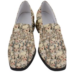 Vintage Singing Heads Women s Chunky Heel Loafers