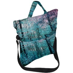 Blue Forest Fold Over Handle Tote Bag