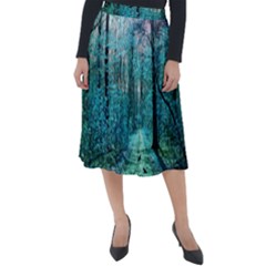 Blue Forest Classic Velour Midi Skirt  by snowwhitegirl