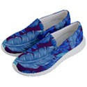 Tropical Blue Leaves Men s Lightweight Slip Ons View2